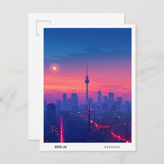 Overnachting in Berlijn Duitsland Reizen Briefkaart (Voorkant / Achterkant)
