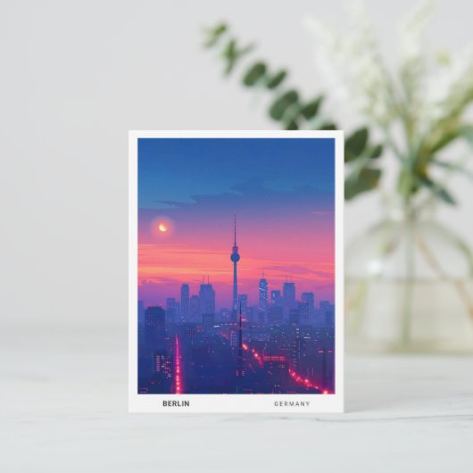 Overnachting in Berlijn Duitsland Reizen Briefkaart (Staand voorkant)