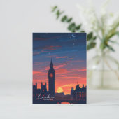 Overnachting in Big Ben Londen Engeland Reizen Briefkaart (Staand voorkant)