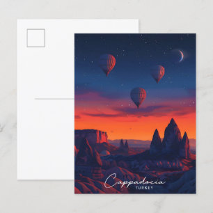 Overnachting in Cappadocië Turkije Reizen Briefkaart