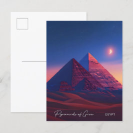 Overnachting in de piramides van Gizeh Egypte Vint Briefkaart