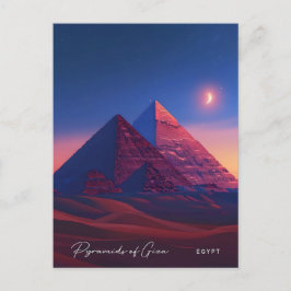 Overnachting in de piramides van Gizeh Egypte Vint Briefkaart