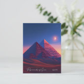 Overnachting in de piramides van Gizeh Egypte Vint Briefkaart (Staand voorkant)