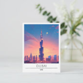 Overnachting in Dubai UAE Travel Briefkaart (Staand voorkant)