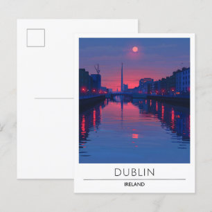 Overnachting in Dublin Ierland Reizen Briefkaart