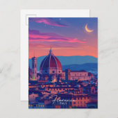 Overnachting in Florence Italië Reizen Briefkaart (Voorkant / Achterkant)