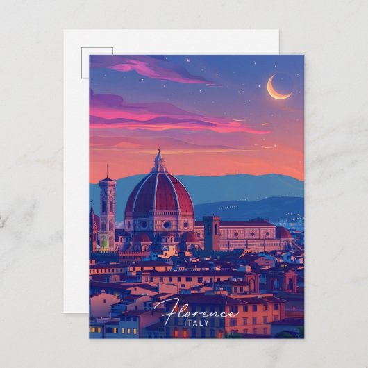Overnachting in Florence Italië Reizen Briefkaart (Voorkant / Achterkant)