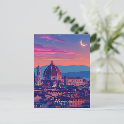 Overnachting in Florence Italië Reizen Briefkaart (Staand voorkant)