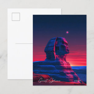 Overnachting in Great Sphinx Egypte Reizen Briefkaart