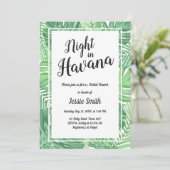 Overnachting in Havana Bruids Douche Uitnodiging H (Staand voorkant)
