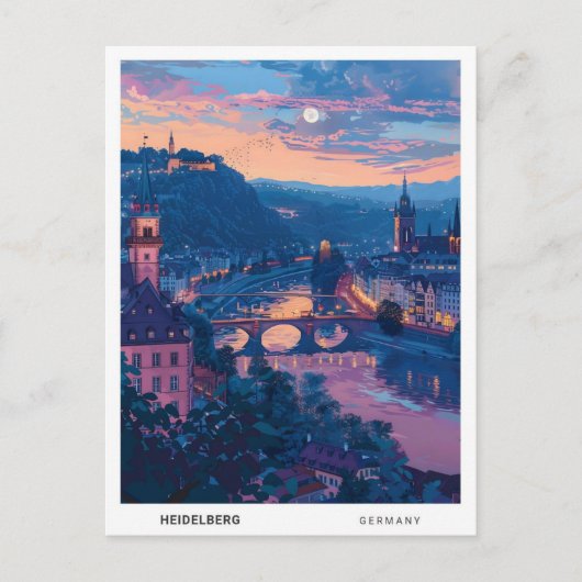 Overnachting in Heidelberg Duitsland Reizen Briefkaart (Voorkant)