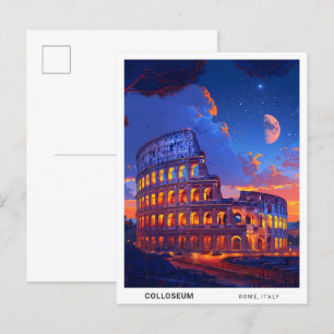 Overnachting in het Colosseum Rome Italië Reizen Briefkaart