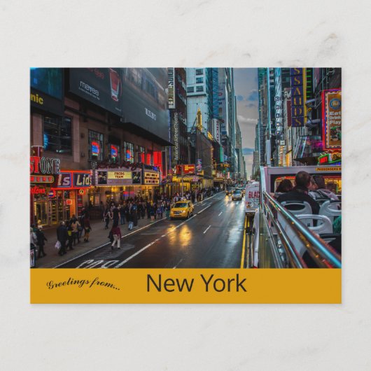 Overnachting in het New Yorkse Briefkaart (Voorkant)