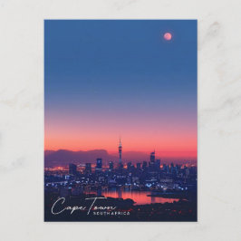 Overnachting in Kaapstad Zuid-Afrika Vintage Trave Briefkaart