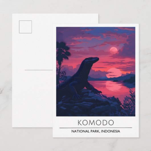 Overnachting in Komodo National Park Indonesia Rei Briefkaart (Voorkant / Achterkant)