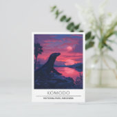 Overnachting in Komodo National Park Indonesia Rei Briefkaart (Staand voorkant)