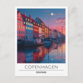 Overnachting in Kopenhagen Denemarken Reizen Briefkaart (Voorkant)