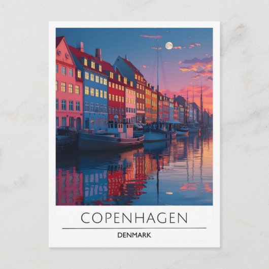 Overnachting in Kopenhagen Denemarken Reizen Briefkaart (Voorkant)