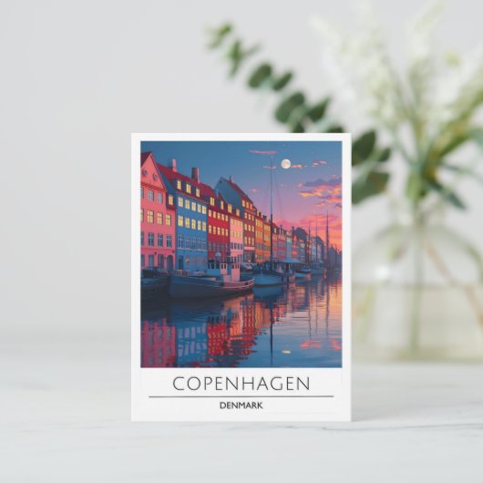 Overnachting in Kopenhagen Denemarken Reizen Briefkaart (Staand voorkant)