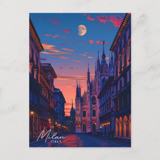 Overnachting in Milaan Italië Reizen Briefkaart (Voorkant)
