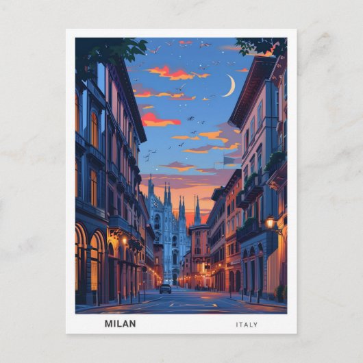 Overnachting in Milaan Italië Reizen Briefkaart (Voorkant)