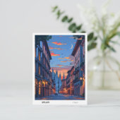 Overnachting in Milaan Italië Reizen Briefkaart (Staand voorkant)