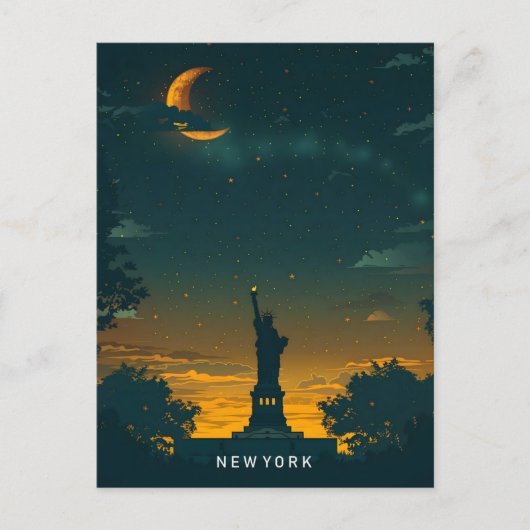 Overnachting in New York USA Reizen Briefkaart (Voorkant)