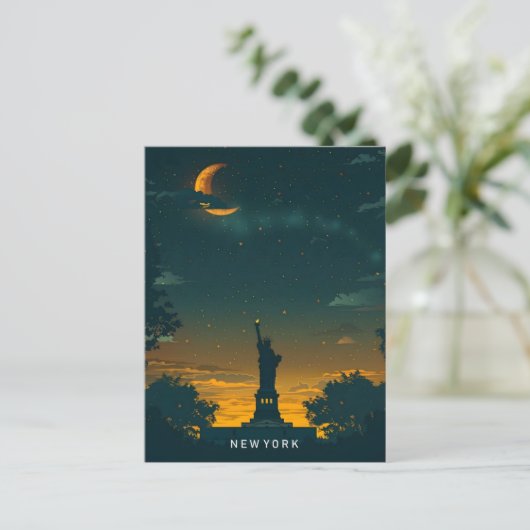 Overnachting in New York USA Reizen Briefkaart (Staand voorkant)