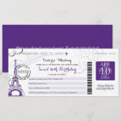 Overnachting in Parijs | Sweet 16 Verjaardag Kaart (Voorkant / Achterkant)