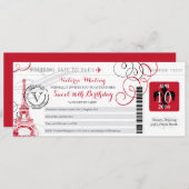 Overnachting in Parijs | Sweet 16 Verjaardag Kaart (Voorkant / Achterkant)