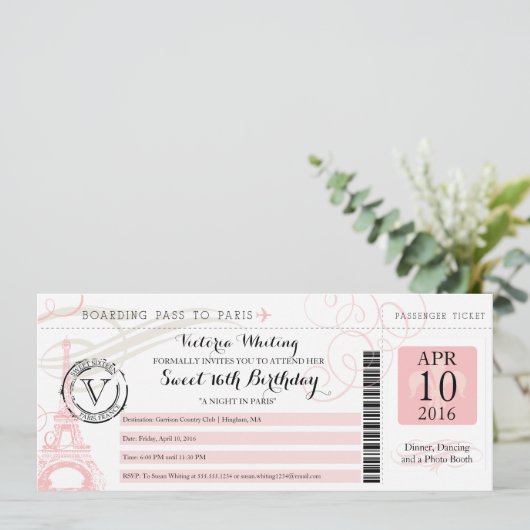 Overnachting in Parijs | Sweet 16 Verjaardag Kaart (Staand voorkant)