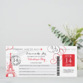 Overnachting in Parijs | Valentijnsdag Kaart (Staand voorkant)