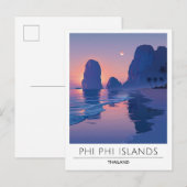 Overnachting in Phi Phi Islands Thailand Reizen Briefkaart (Voorkant / Achterkant)