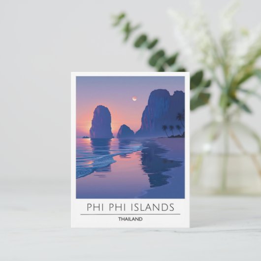 Overnachting in Phi Phi Islands Thailand Reizen Briefkaart (Staand voorkant)