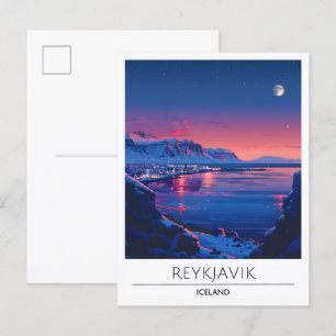 Overnachting in Reykjavik IJsland Reizen Briefkaart
