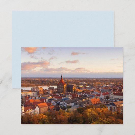 Overnachting in Rostock Duitsland briefkaart (Voorkant / Achterkant)