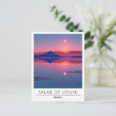 Overnachting in Salar de Uyuni Bolivia Reizen Briefkaart (Staand voorkant)