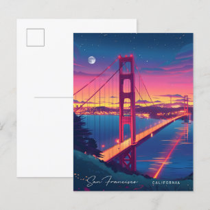 Overnachting in San Francisco California USA Reize Briefkaart