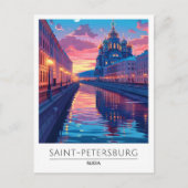 Overnachting in Sint-Petersburg Rusland Reizen Briefkaart (Voorkant)
