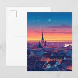 Overnachting in Tallinn Estland Reizen Briefkaart