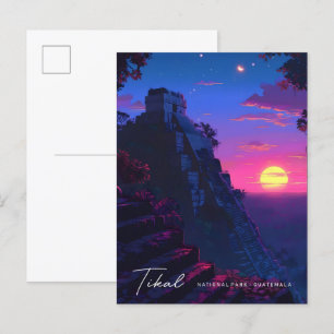 Overnachting in Tikal National Park Guatemala Reiz Briefkaart