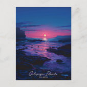 Overnachting op de Galapagos Eilanden Ecuador Vint Briefkaart (Voorkant)