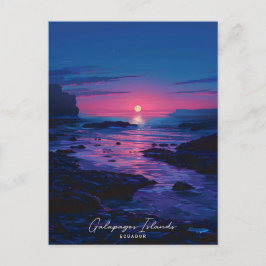 Overnachting op de Galapagos Eilanden Ecuador Vint Briefkaart