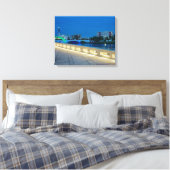 Overnachting op de Tampa Riverwalk Canvas Afdruk (Insitu (Slaapkamer))