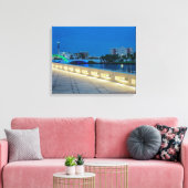 Overnachting op de Tampa Riverwalk Canvas Afdruk (Insitu (Woonkamer))