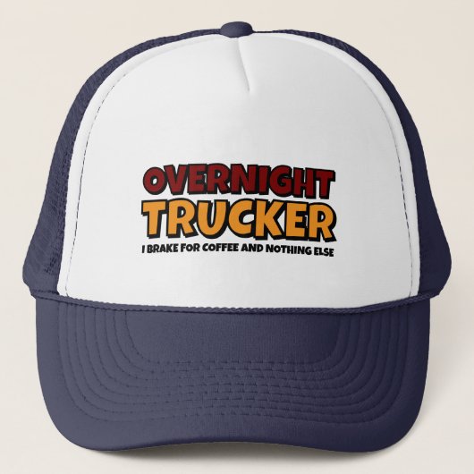 Overnachting Trucker, bestuurder grappig Trucker Pet (Voorkant)