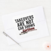 Overnames zijn geen autoshows Stickers (Envelop)
