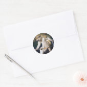 Overnemend aap ronde sticker (Envelop)