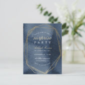 Overnemingspartij voor marinescheepvaart en gouden uitnodiging briefkaart (Staand voorkant)