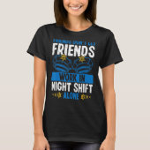 Overnight Police Officer Co Worker Night Shift Pol T-shirt (Voorkant)
